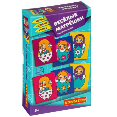 Настольная игра «Веселые матрешки» 3 уровня сложности 